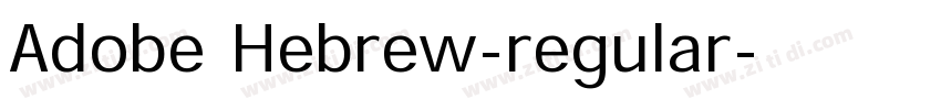Adobe Hebrew-regular字体转换